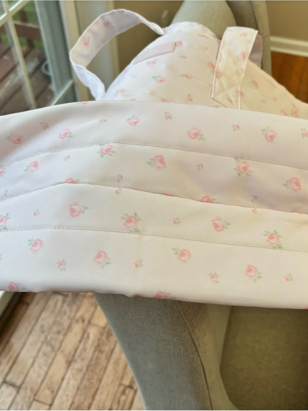 LoveShackFancy Pale Pink Floral Tote Bag